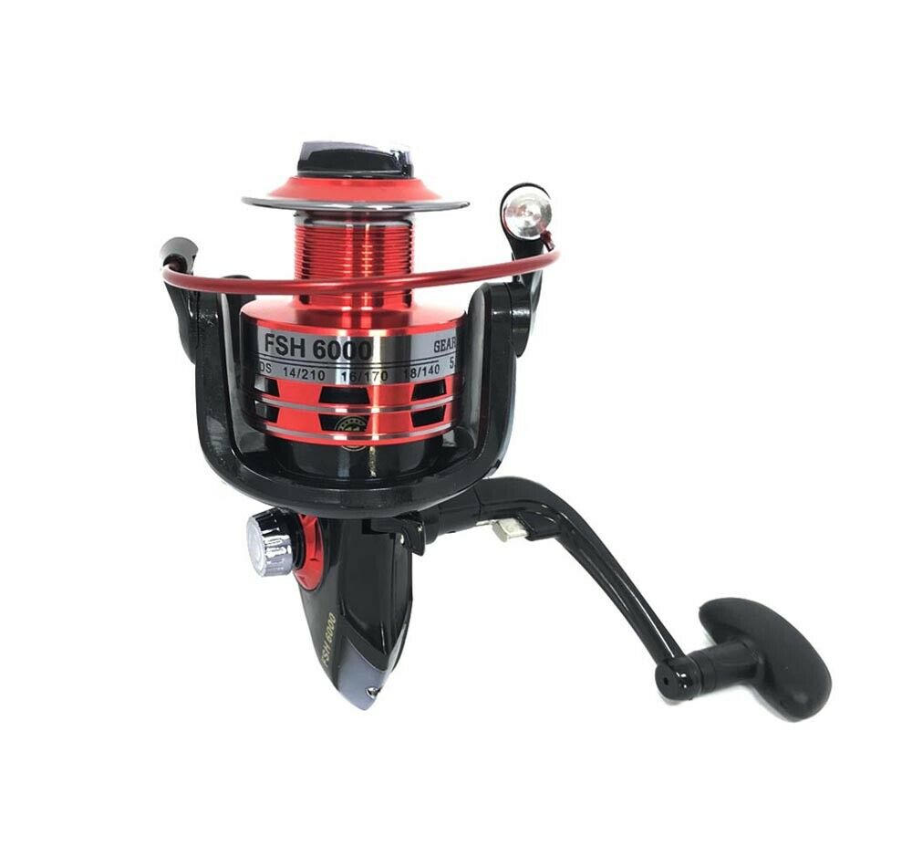 MULINELLO FSH 6000 PER CANNA DA PESCA IN LEGA DI ALLUMINIO 12+1BB RATIO 5.1:1