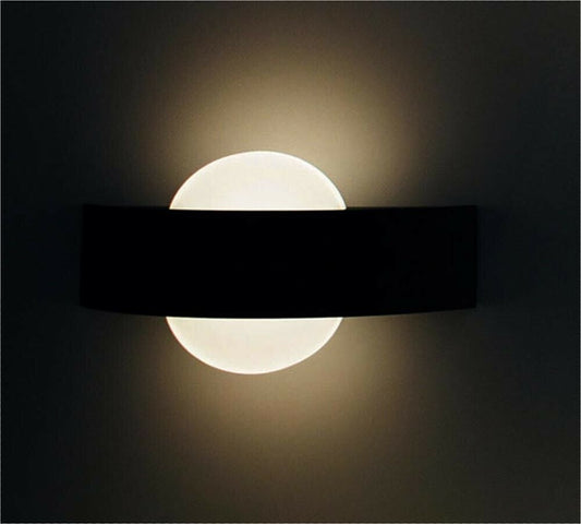 APPLIQUE A LED 8 WATT LAMPADA LUCE CALDA DA PARETE DOPPIA EMISSIONE E17-NC