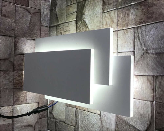 APPLIQUE LED LUCE BIANCA IN VETRO DA PARETE 12 WATT LAMPADA STILE MODERNO