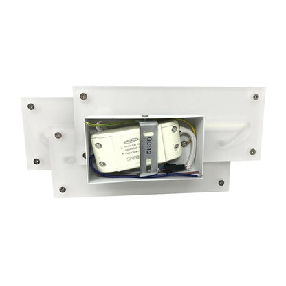 APPLIQUE LED LUCE BIANCA IN VETRO DA PARETE 12 WATT LAMPADA STILE MODERNO