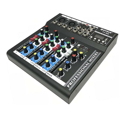 MIXER DJ 4 CH BLUETOOTH LETTORE MP3 AUDIO KARAOKE MIC USB PIANOBAR
