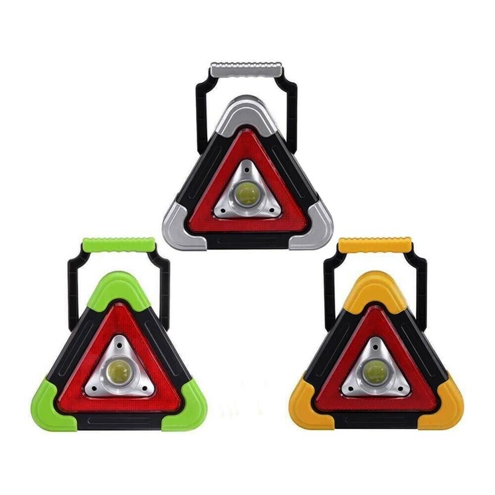 SOS TRIANGOLO LAMPEGGIANTE SEGNALATORE EMERGENZA STRADALE LAMPADA LED STROBO