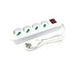 MULTIPRESA ELETTRICA 4 POSTI CIABATTA SCARPETTA MULTI PRESA SPINA BIPASSO