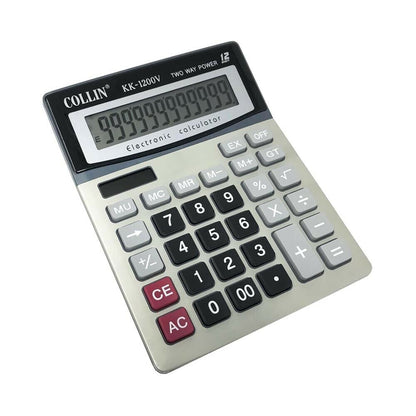 CALCOLATRICE ELETTRONICA PORTATILE . A 12 CIFRE PER NEGOZIO SCUOLA