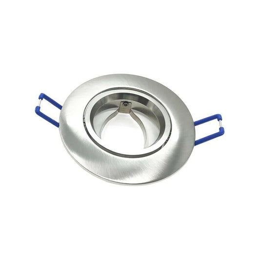 PORTA FARETTO A INCASSO ORIENTABILE PORTAFARETTO SUPPORTO TONDO P12 SILVER OPACO