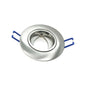PORTA FARETTO A INCASSO ORIENTABILE PORTAFARETTO SUPPORTO TONDO P12 SILVER OPACO