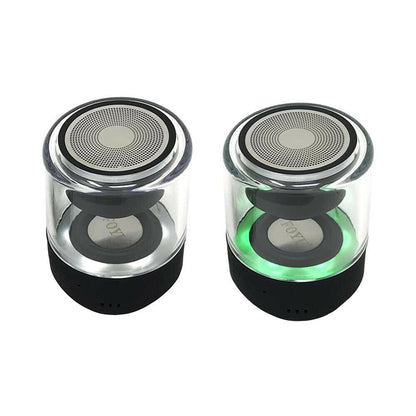 CASSA BLUETOOTH TWS COPPIA 2 ALTOPARLANTI SPEAKER STEREO LUCE LED RGB