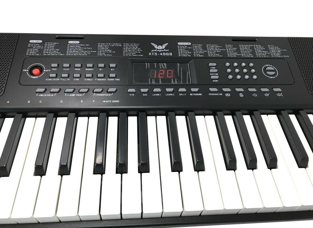 PIANOFORTE TASTIERA MUSICALE PIANOLA . ELETTRICA 49 TASTI BIANCHI E NERI MICROFONO
