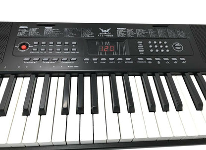 PIANOFORTE TASTIERA MUSICALE PIANOLA . ELETTRICA 49 TASTI BIANCHI E NERI MICROFONO