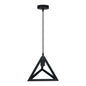 LAMPADARIO DA SOFFITTO A SOSPENSIONE FORMA TRIANGOLO 3D PORTA LAMPADINA E27 NERO