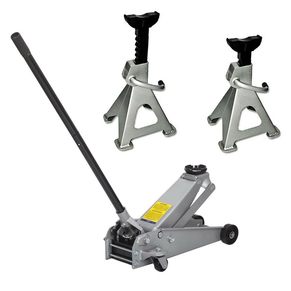KIT AUTO MARTINETTO SOLLEVATORE CRIC IDRAULICO COPPIA 2 CAVALLETTI CAVALLETTO