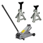 KIT AUTO MARTINETTO SOLLEVATORE CRIC IDRAULICO COPPIA 2 CAVALLETTI CAVALLETTO