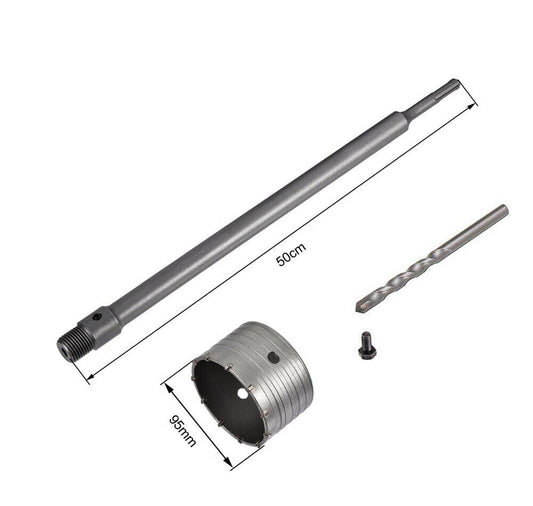 FRESA A TAZZA 95 MM ASTA PROLUNGA 50 CM PER TRAPANO ATTACCO SDS PLUS