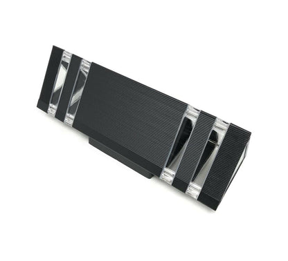 APPLIQUE DA PARETE LAMPADA DOPPIA LUCE PER ESTERNO STILE MODERNO ES16 NERO