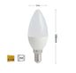 LAMPADINA LED 6 W OLIVA LUCE NATURALE E14 E CANDELA 6W 14 C36