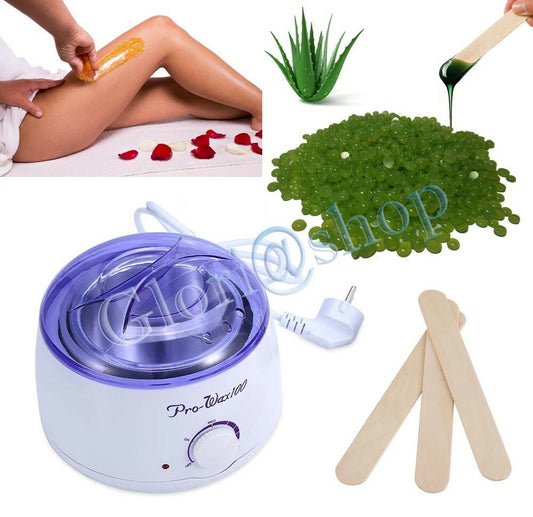 KIT DEPILAZIONE SCALDACERA FORNELLO SCALDA CERA DURA CERETTA BRASILIANA