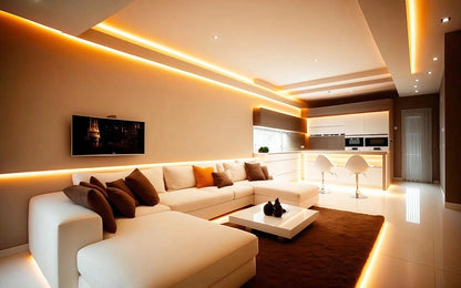 STRISCIA LED COB LUCE CALDA BOBINA 50 METRI 24 V SMD 500 WATT 3000K 8 MM