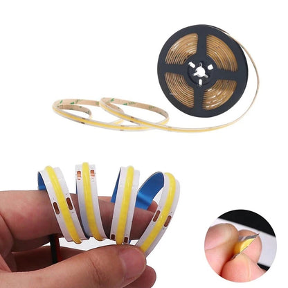 STRISCIA LED COB LUCE CALDA BOBINA 50 METRI 24 V SMD 500 WATT 3000K 8 MM
