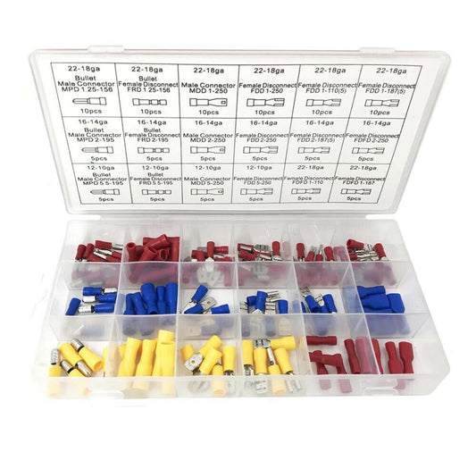 KIT 120 CONNETTORI ELETTRICI CAPICORDA TERMINALI PREISOLATI