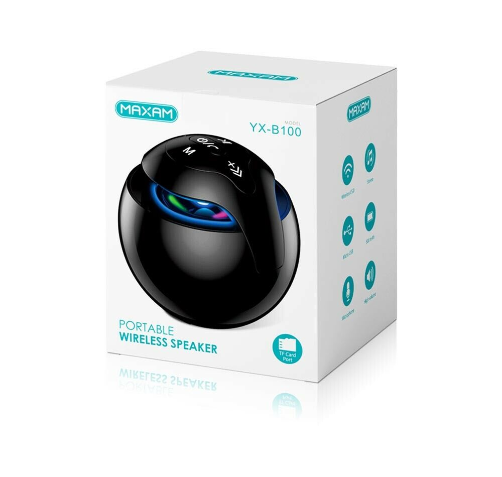 MINI CASSA BLUETOOTH VIVAVOCE MINICASSA SPEAKER ALTOPARLANTE CON LUCE RGB
