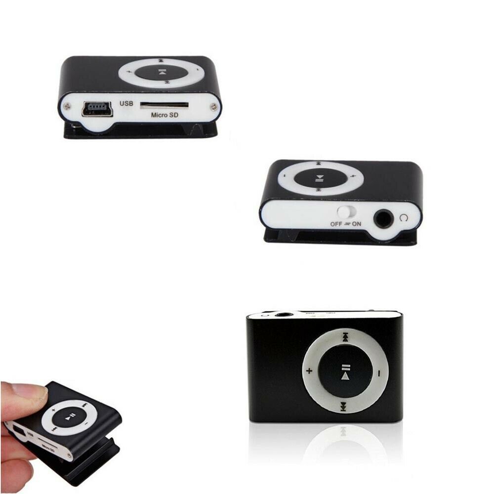 LETTORE MP3 CUFFIE MINI PLAYER CON CLIP