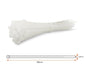 200 FASCETTE CABLAGGIO ELETTRICISTA FASCETTA 4.8 X 300 MM IN NYLON BIANCO