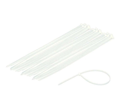200 FASCETTE CABLAGGIO ELETTRICISTA FASCETTA 4.8 X 300 MM IN NYLON BIANCO