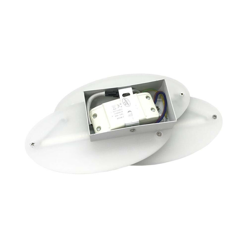 APPLIQUE 12 W IN VETRO OVALE LAMPADA . LED LUCE BIANCA DA PARETE INTERNO E33F