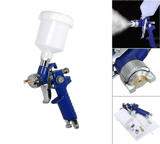 AEROGRAFO PISTOLA SPRUZZO 0.8 MM SERBATOIO A CADUTA 100 ML AD ARIA COMPRESSA
