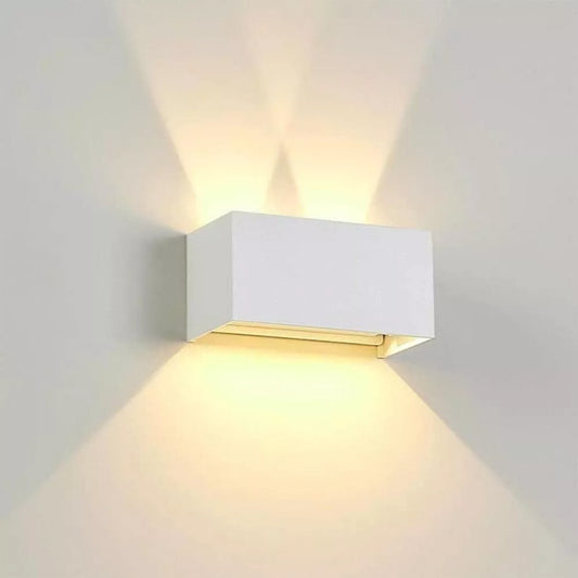 APPLIQUE LED LUCE CALDA LAMPADA DA PARETE DOPPIA EMISSIONE FARETTO 24 W BIANCO