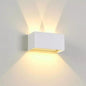 APPLIQUE LED LUCE CALDA LAMPADA DA PARETE DOPPIA EMISSIONE FARETTO 24 W BIANCO