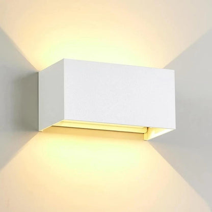APPLIQUE LED LUCE CALDA LAMPADA DA PARETE DOPPIA EMISSIONE FARETTO 24 W BIANCO