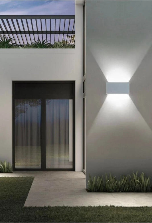 APPLIQUE LED LUCE BIANCA LAMPADA DA PARETE DOPPIA EMISSIONE FARETTO 24 W BIANCO
