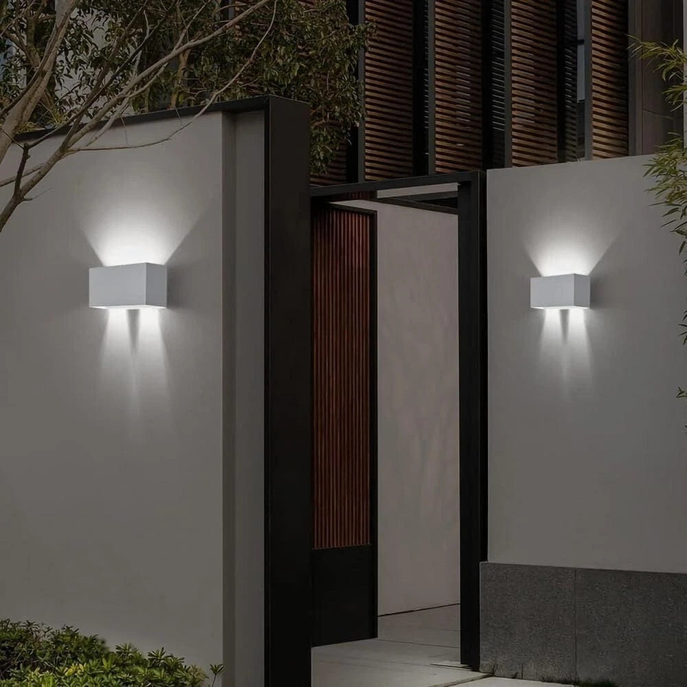 APPLIQUE LED LUCE BIANCA LAMPADA DA PARETE DOPPIA EMISSIONE FARETTO 24 W BIANCO