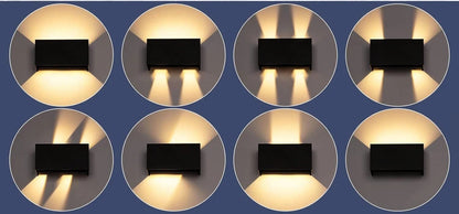 APPLIQUE LED 24 W LAMPADA DA PARETE DOPPIA EMISSIONE LUCE CALDA 3000K NERO