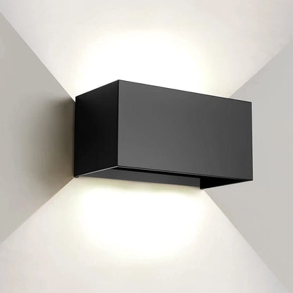 APPLIQUE LED 24 W LAMPADA DA PARETE DOPPIA EMISSIONE LUCE BIANCA 6500K NERO