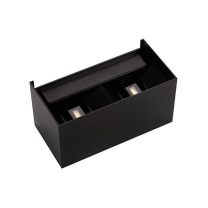APPLIQUE LED 24 W LAMPADA DA PARETE DOPPIA EMISSIONE LUCE BIANCA 6500K NERO