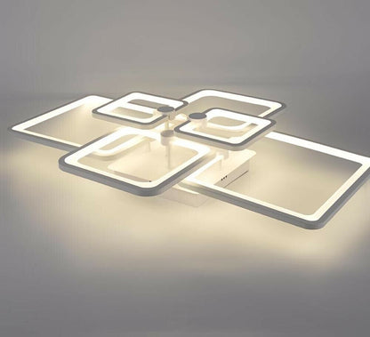 PLAFONIERA LED LUCE NATURALE BIANCA CALDA LAMPADARIO 6 QUADRATI 70 W