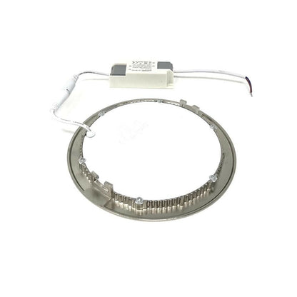PANNELLO LED LUCE BIANCA 6500K FARETTO SLIM INCASSO 12 W IN ACCIAIO SILVER