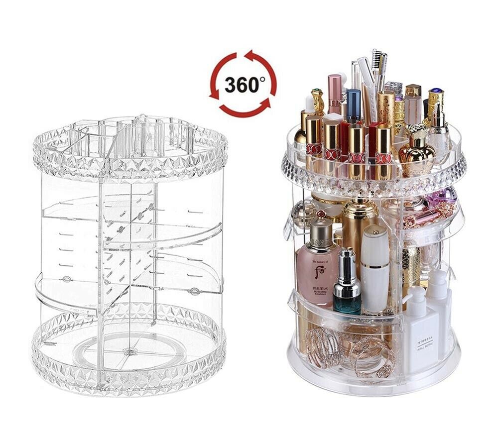 ESPOSITORE GIREVOLE 360° COSMETICI ORGANIZZATORE PORTA TRUCCHI