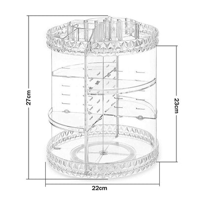 ESPOSITORE GIREVOLE 360° COSMETICI ORGANIZZATORE PORTA TRUCCHI