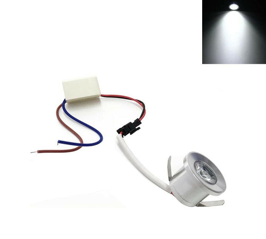 FARETTO LED 1W A INCASSO SILVER PUNTO LUCE BIANCA