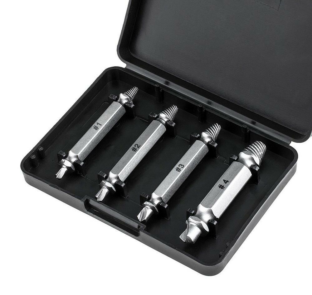 ESTRATTORE A VITE PUNTA CONICA RIMOZIONE BULLONI SPEZZATI PUNTE KIT 4 ESTRATTORI