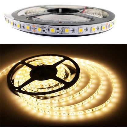 STRISCIA LED LUCE BIANCA CALDA BOBINA STRIP 5 MT ILLUMINAZIONE
