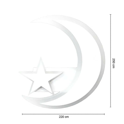 APPLIQUE A LED DA PARETE LAMPADA LUNA LUCE BIANCA CON STELLA LUCE CALDA 11W
