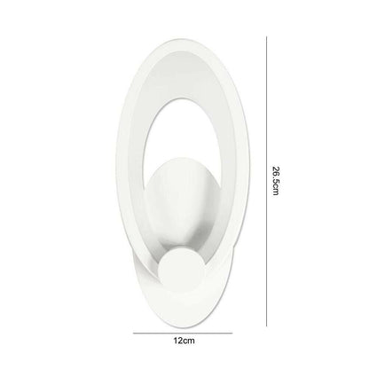 APPLIQUE A PARETE IN VETRO OVALE LAMPADA LED LUCE NATURALE 9 W E25N