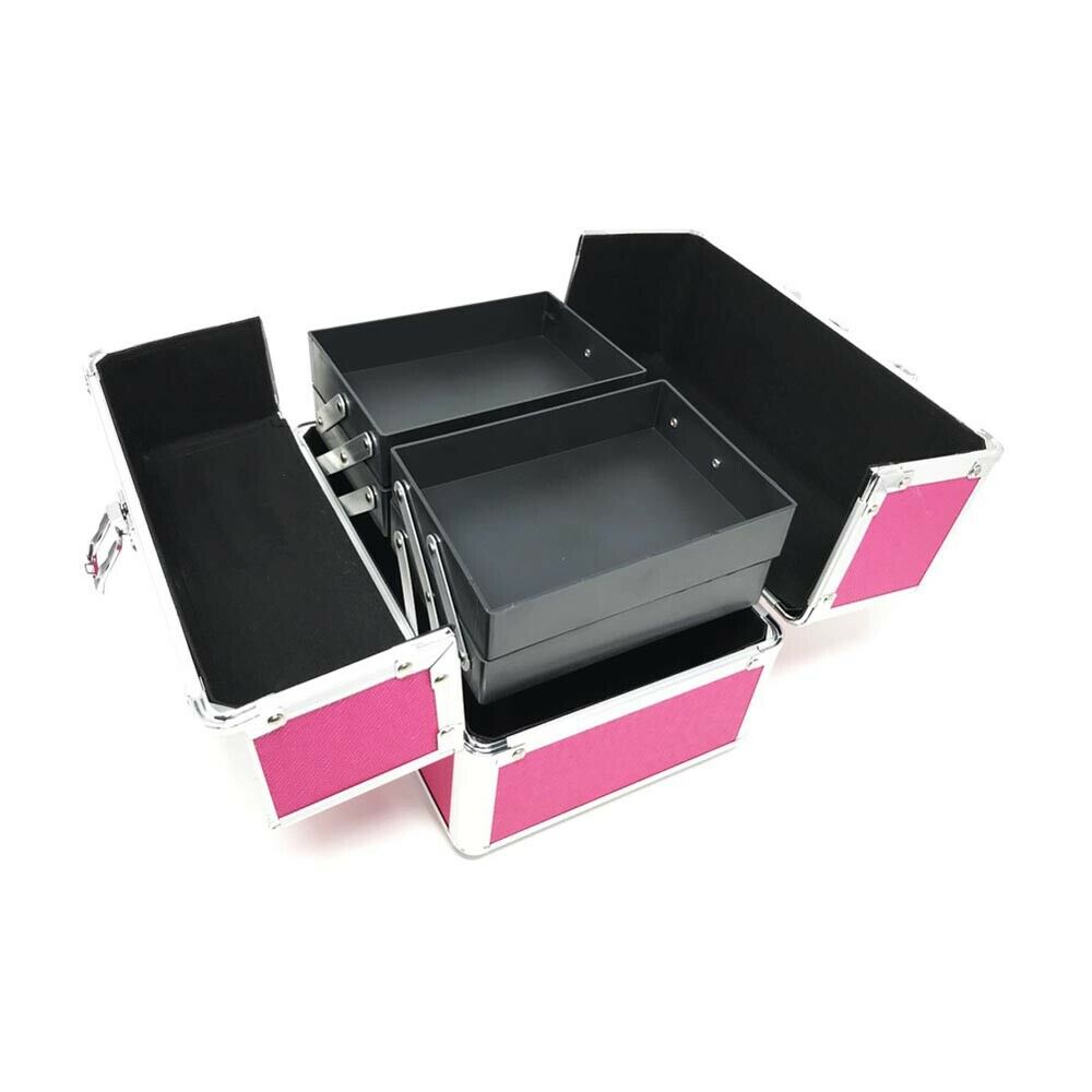 BAULETTO VALIGETTA PORTA TRUCCHI COSMETICI MAKE UP CASSETTO PER TRUCCO ROSA