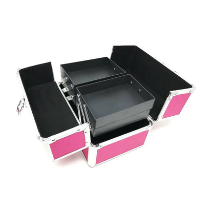 BAULETTO VALIGETTA PORTA TRUCCHI COSMETICI MAKE UP CASSETTO PER TRUCCO ROSA