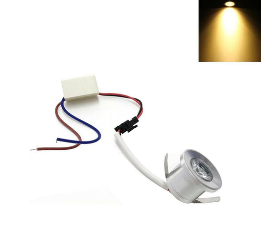 FARETTO LED 1W A INCASSO SILVER PUNTO LUCE LUCE CALDA