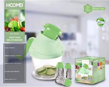 GRATTUGIA MANUALE PER FORMAGGIO AFFETTATRICE VERDURE 3 RULLI IN ACCIAIO INOX